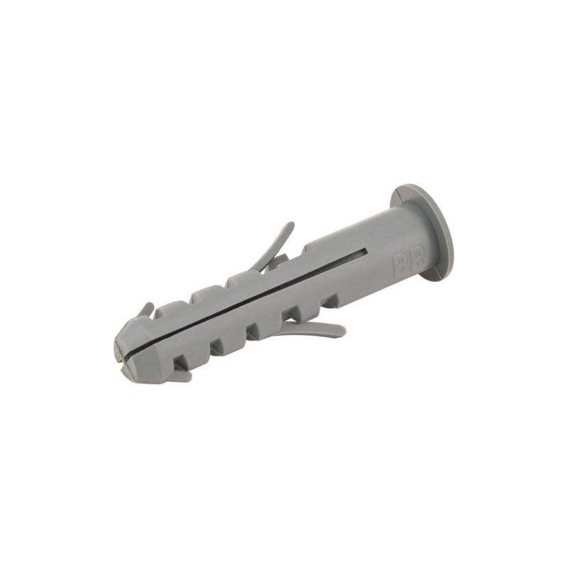 Bucha Plástica Com Anel 08Mm Pacote Com 100 Unidades Vonder