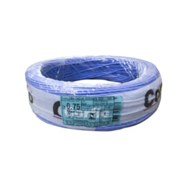 Cabo Flexível 0,75mm 100m Azul 750V Corfio/Cobrecom Cabo Flexível 0,75mm 100m Azul 750V Corfio/Cobrecom