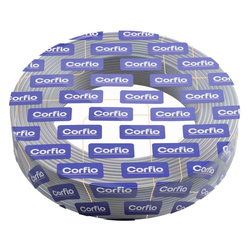 Cabo Flexível 0,75mm 100m Cinza 750v 100104-CZ  Corfio