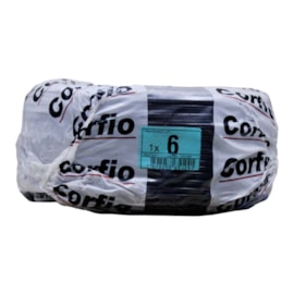 Cabo Flexível 6,00mm 100m Preto 750V Corfio/Cobrecom Cabo Flexível 6,00mm 100m Preto 750V Corfio/Cobrecom