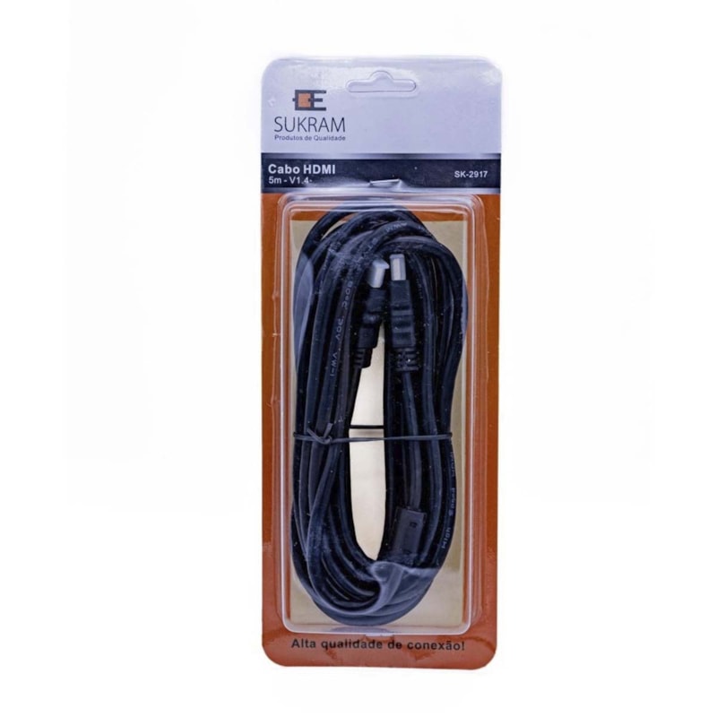 Cabo HDMI 5 Metros 1.4 Gold High Speed Com Filtro Eletroexpress
