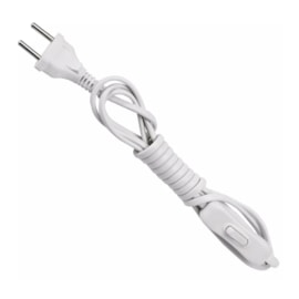 Cabo para Abajur 2m com Interruptor Branco Bivolt Lucchi Cabo para Abajur 2m com Interruptor Branco Bivolt Lucchi
