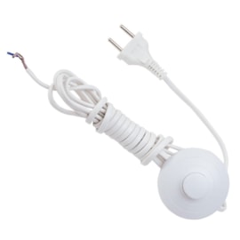 Cabo para Abajur 3m com Interruptor de Piso Branco Bivolt Lucchi Cabo para Abajur 3m com Interruptor de Piso Branco Bivolt Lucchi