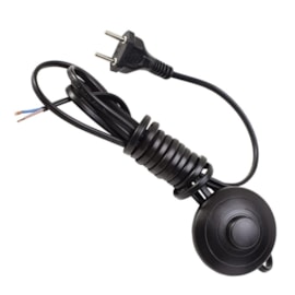 Cabo para Abajur 3m com Interruptor de Piso Preto Bivolt Lucchi Cabo para Abajur 3m com Interruptor de Piso Preto Bivolt Lucchi