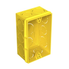 Caixa de Luz 4X2 Retangular Amarela Tigre Caixa de Luz 4X2 Retangular Amarela Tigre