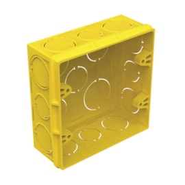 Caixa de Luz 4x4 Quadrada Amarela Tigre Caixa de Luz 4x4 Quadrada Amarela Tigre