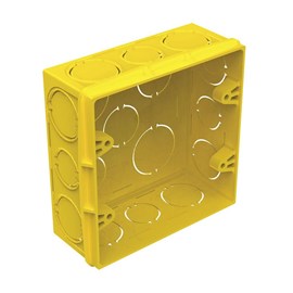 Caixa de Luz 4x4 Quadrada Amarela Tigre