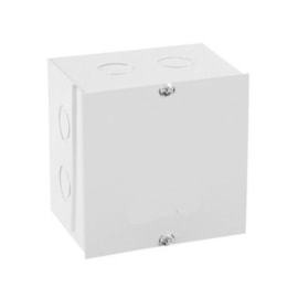 Caixa de Passagem Sobrepor 150x150mm Branca Metal IP-44 Gomes Caixa de Passagem Sobrepor 150x150mm Branca Metal IP-44 Gomes