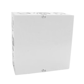 Caixa de Passagem Sobrepor 200x200mm Branca Metal IP-44 Gomes Caixa de Passagem Sobrepor 200x200mm Branca Metal IP-44 Gomes