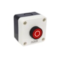 Caixa Plástica com Botão Desliga 1NF 5A CP1-D Vermelho Metaltex