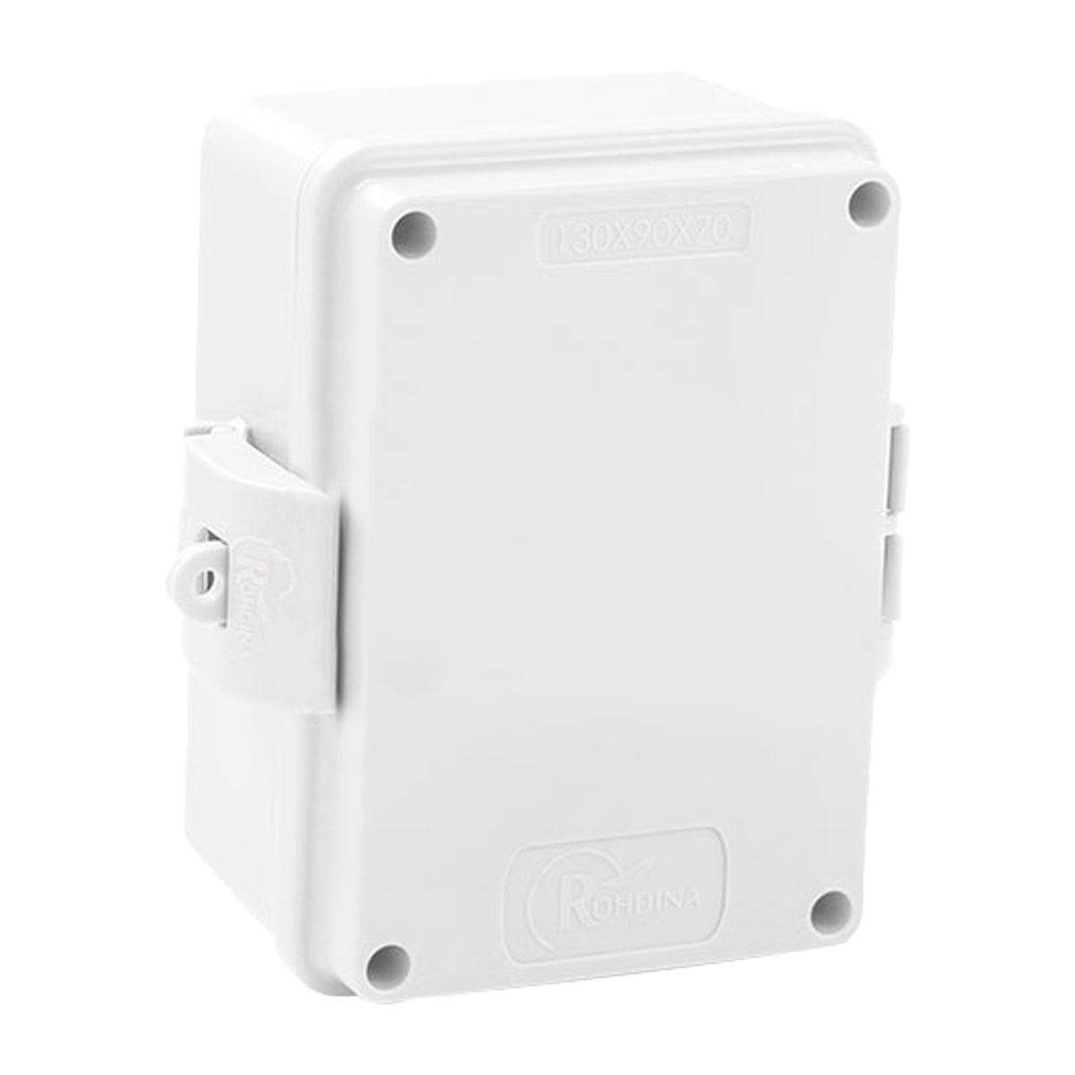Caixa Rohdbox 160x120x80MM Branco Tampa Opaca IP66 Rohdina
