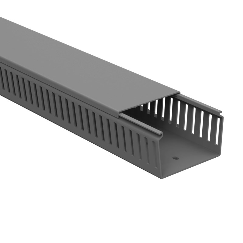 Canaleta Pvc 80x50x2000 Aberta Cinza Enerbras