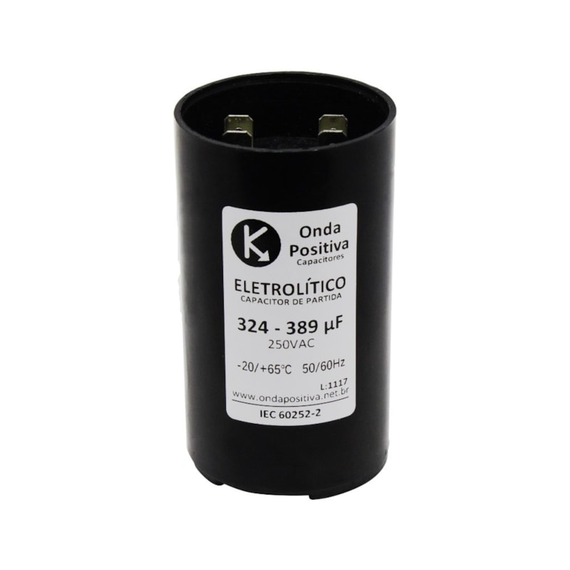 Capacitor Eletrolítico 250V 324-389 Onda Positiva