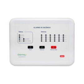 Central de Alarme de Incêndio Convencional 24 Setores 12V com Bateria Segurimax Central de Alarme de Incêndio Convencional 24 Setores 12V com Bateria Segurimax