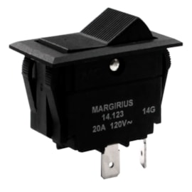 Chave 14123 Unip 20A Mft1Fp1G 2 Posições Fixa Margirius