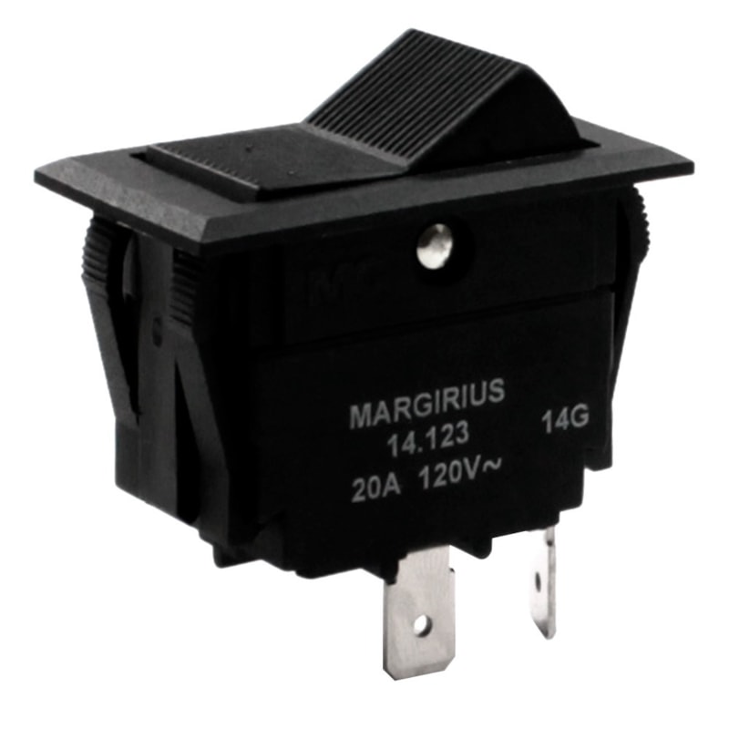 Chave 14123 Unip 20A Mft1Fp1G 2 Posições Fixa Margirius