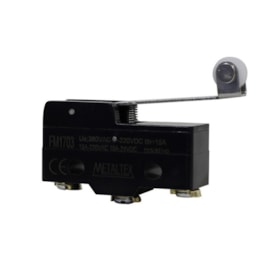 Chave de Fim de Curso FM1703 1NA+1NF com Alavanca Longa com Rolete Metaltex Chave de Fim de Curso FM1703 1NA+1NF com Alavanca Longa com Rolete Metaltex