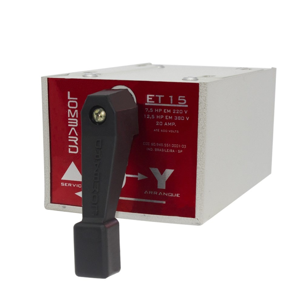 Chave Estrela Triângulo 220 - 380V 10HP 30A ET-160 Lombard