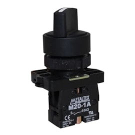 Chave Seletora 2 Posições Fixa 90º 1NA P20SCR2-B-1A Metaltex