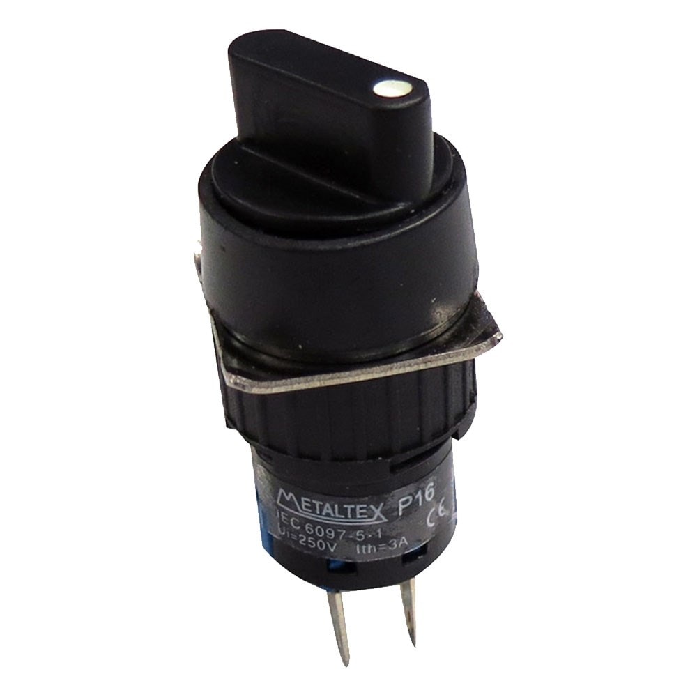 Chave Seletora Redonda 16mm Com 2 Posições 2 Reversíveis Metaltex