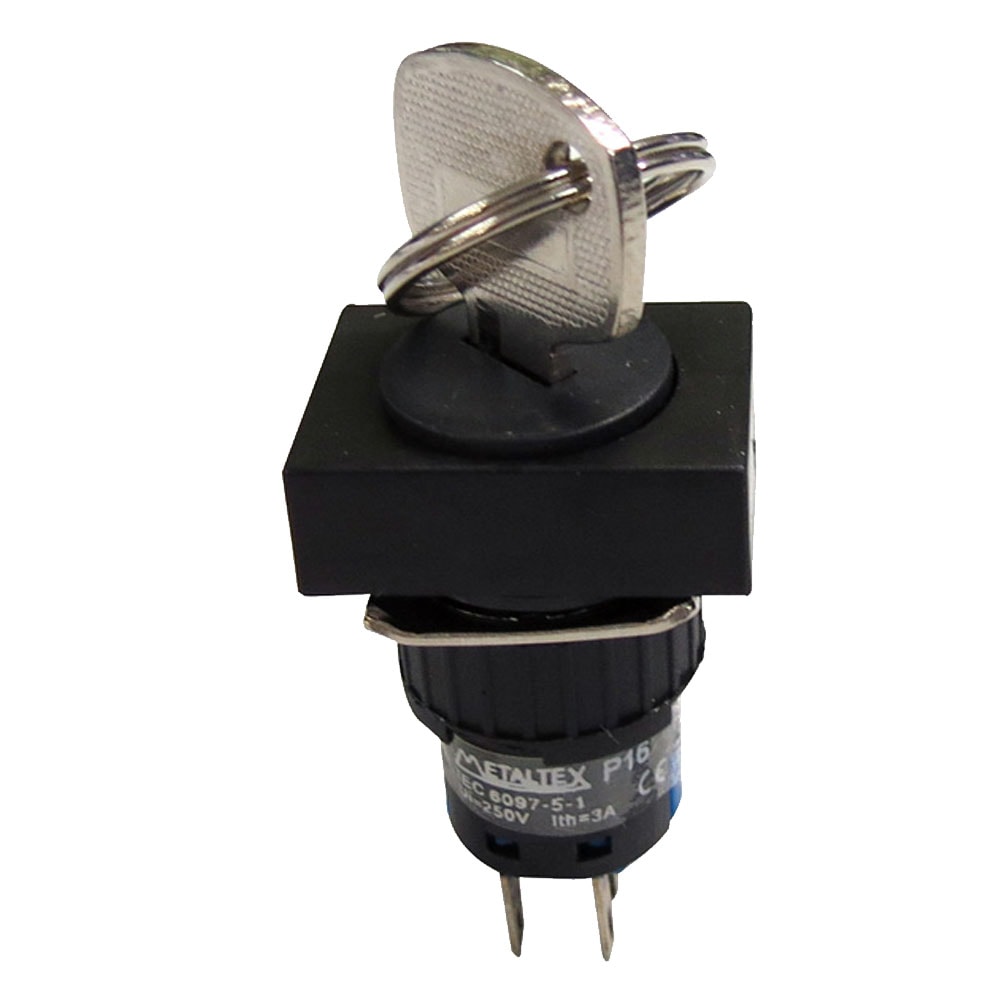 Chave Seletora Redonda 16mm Com 2 Posições 2 Reversíveis Metaltex