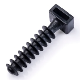 Chumbador Plástico Para Abraçadeira 8Mm Preto Com 10Un Frontec