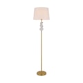 Coluna Bronze Com Cúpula Branca 152Cm 1 Lâmpada E27 Sindora