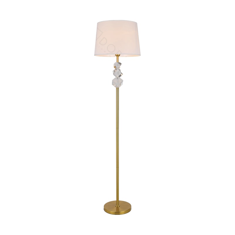 Coluna Bronze Com Cúpula Branca 152Cm 1 Lâmpada E27 Sindora