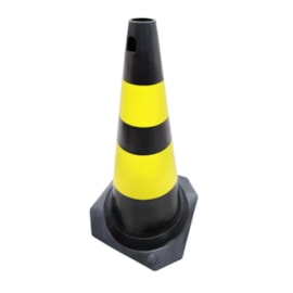 Cone de Sinalização 70cm Amarelo e Preto Plastcor Cone de Sinalização 70cm Amarelo e Preto Plastcor