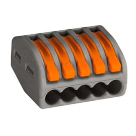 Conector Automático Pentapolar Cinza Wago Conector Automático Pentapolar Cinza Wago