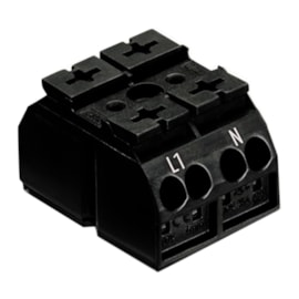 Conector de Passagem Bipolar 862-1552 Preto Wago Conector de Passagem Bipolar 862-1552 Preto Wago