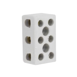 Conector Múltiplo de Porcelana 10mm Tripolar Eletroexpress Conector Múltiplo de Porcelana 10mm Tripolar Eletroexpress