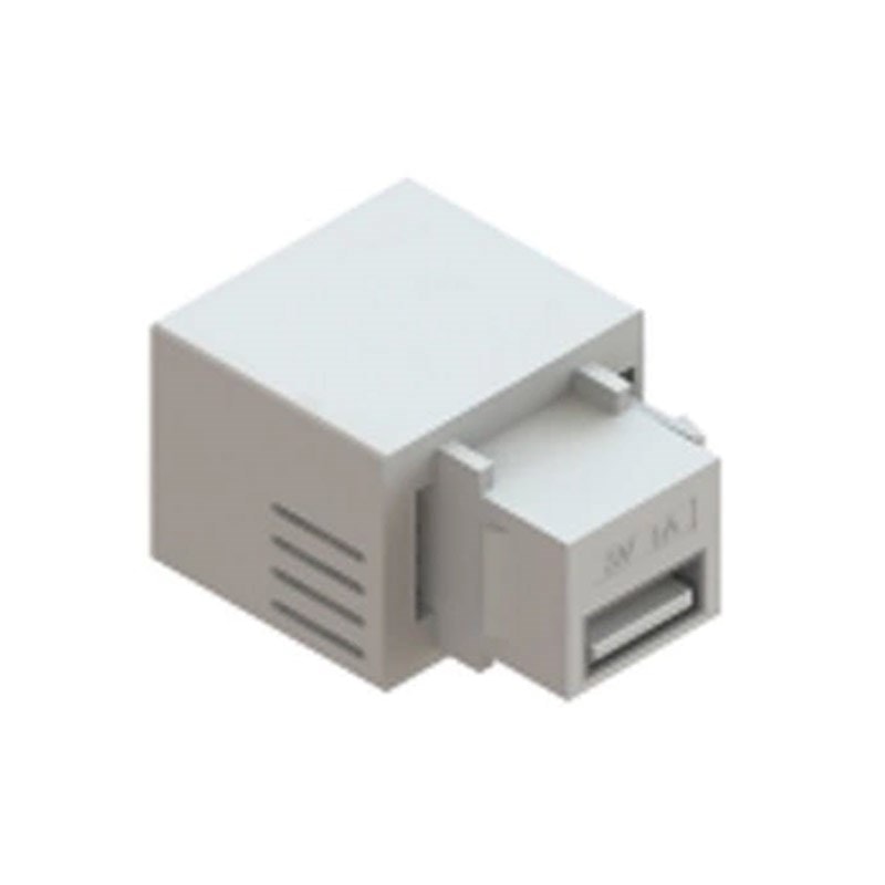 Conector Usb Charger 5v 2.1A Branco Padrão Keystone Dutotec