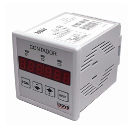 Contador de Pulso Digital Embutir INV-9702 85-250VCA Inova Contador de Pulso Digital Embutir INV-9702 85-250VCA Inova