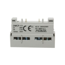 Contato Auxiliar Frontal 1NA+1NF Para DM1 DMCF-11 Metaltex Contato Auxiliar Frontal 1NA+1NF Para DM1 DMCF-11 Metaltex