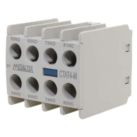 Contator Auxiliar Frontal CTAT4-31M 16A 3NA+1NF Metaltex Contator Auxiliar Frontal CTAT4-31M 16A 3NA+1NF Metaltex
