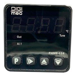 Controlador De Temperatura Digital 24V-240VCA-VCC Entrada J-K-PT100 FHME-114 Digimec