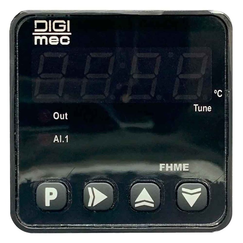 Controlador De Temperatura Digital 24V-240VCA/VCC Entrada J-K-PT100 FHME-214 Digimec