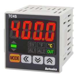 Controlador de Temperatura Digital TC4S-14R 100-240VAC J-K-PT100 Autonics Controlador de Temperatura Digital TC4S-14R 100-240VAC J-K-PT100 Autonics