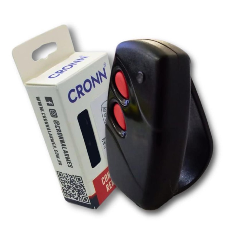 Controle De Portão 433Mhz Preto Com Suporte Cronn