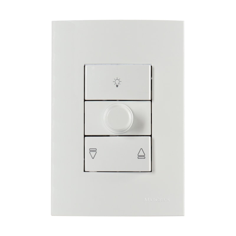 Controle Para Ventilador De Teto E Lâmpada 300W/500W Sleek Branco Bivolt Margirius