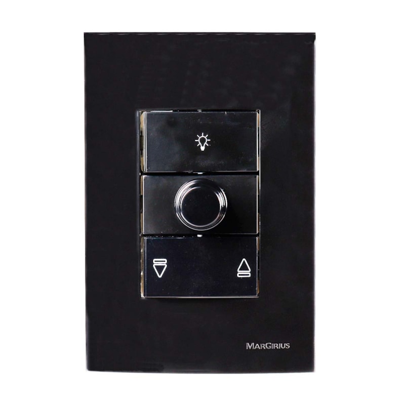 Controle Para Ventilador De Teto E Lâmpada 300W/500W Sleek Preto Bivolt Margirius