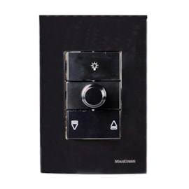 Controle Para Ventilador De Teto E Lâmpada Preto Sleek Bivolt 300W/500W Margirius