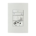 Controle Para Ventilador De Teto E Lâmpada + Tomada 20A Sleek Branco Bivolt 300W/500W Margirius