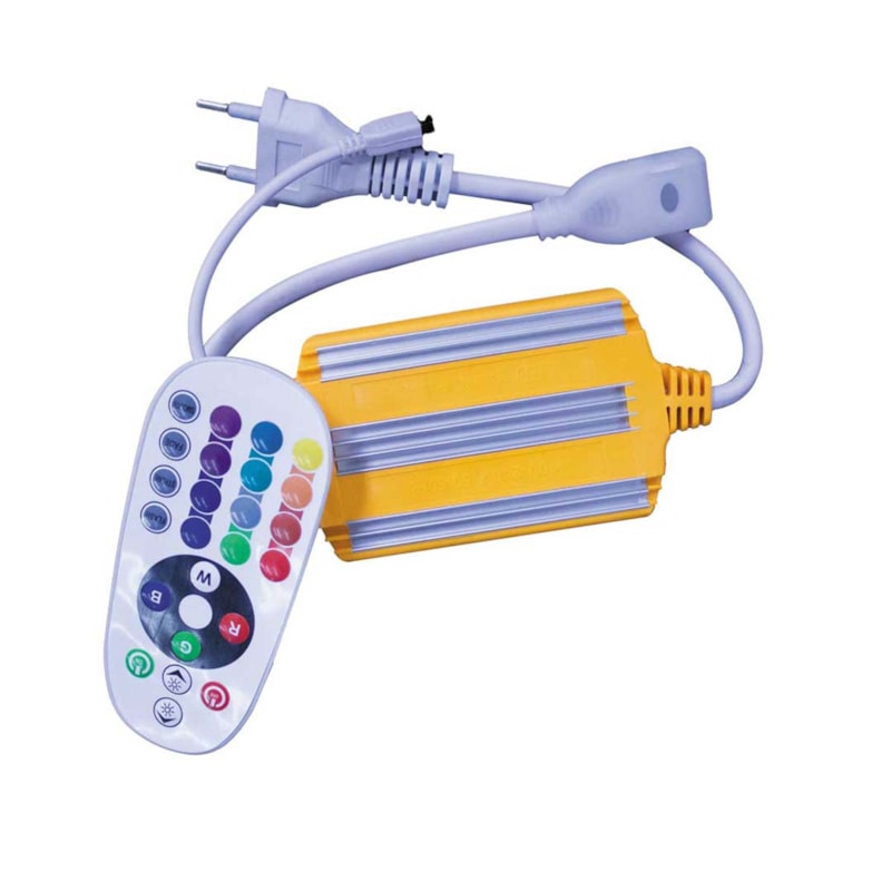 Controle Remoto + Plug Para Fita Led Rgb Ip20 Gaya