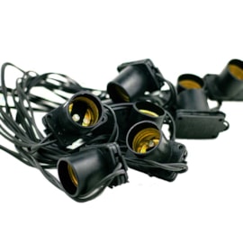Cordão de Luz 20 Lâmpadas 10 Metros Preto Bivolt Starlux Cordão de Luz 20 Lâmpadas 10 Metros Preto Bivolt Starlux