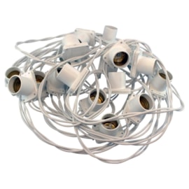 Cordão de Luz 20 Lâmpadas E27 10 Metros Branco Bivolt Starlux Cordão de Luz 20 Lâmpadas E27 10 Metros Branco Bivolt Starlux