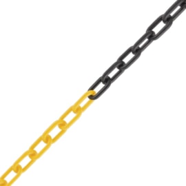 Corrente Plástica Para Isolamento 8mm Amarelo e Preto 10m Worker Corrente Plástica Para Isolamento 8mm Amarelo e Preto 10m Worker