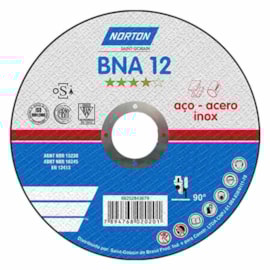Disco de Corte Aço Inox 115x1,0x22,23mm Norton Disco de Corte Aço Inox 115x1,0x22,23mm Norton
