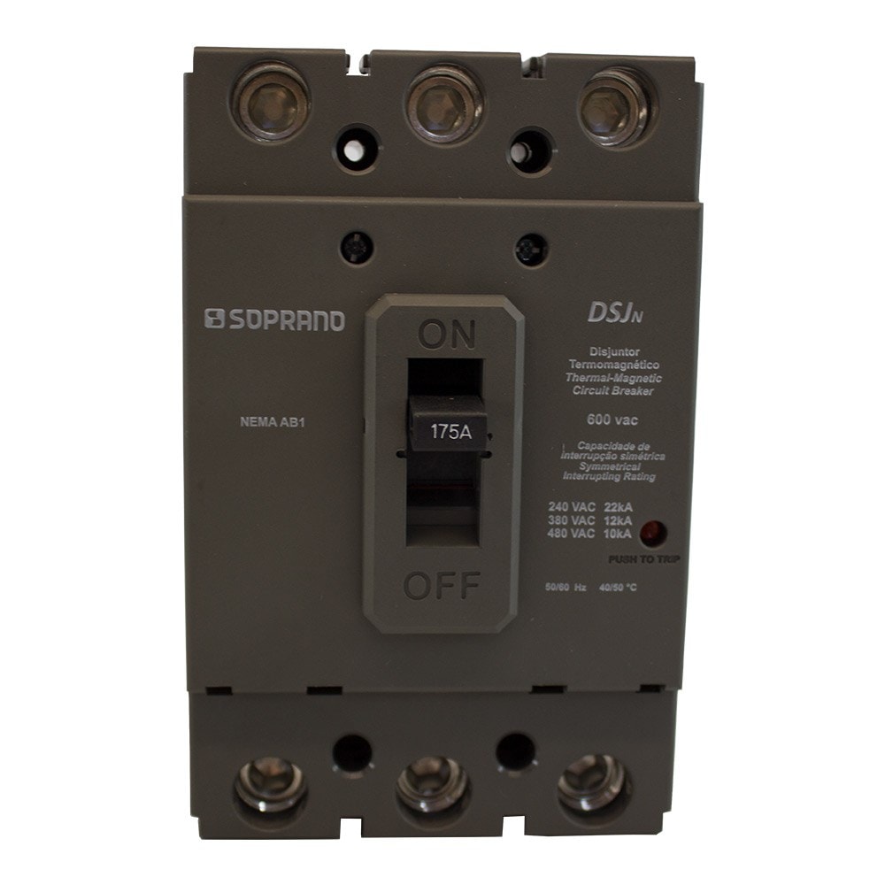 Disjuntor Caixa Moldada 175A 22kA 05123.2175.31 Soprano